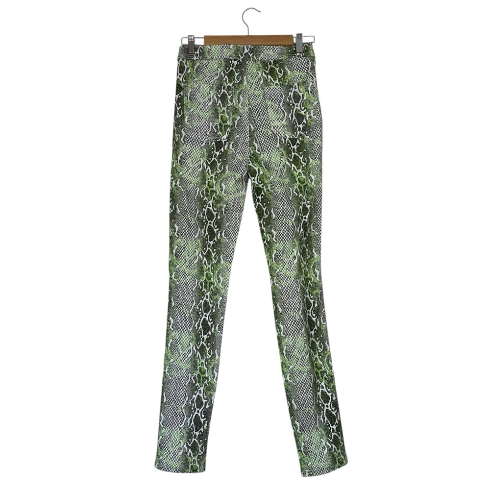 Swank A Posh Green Snake Print Statement Leggings Stretch Pants Size XL - Picture 2 of 10